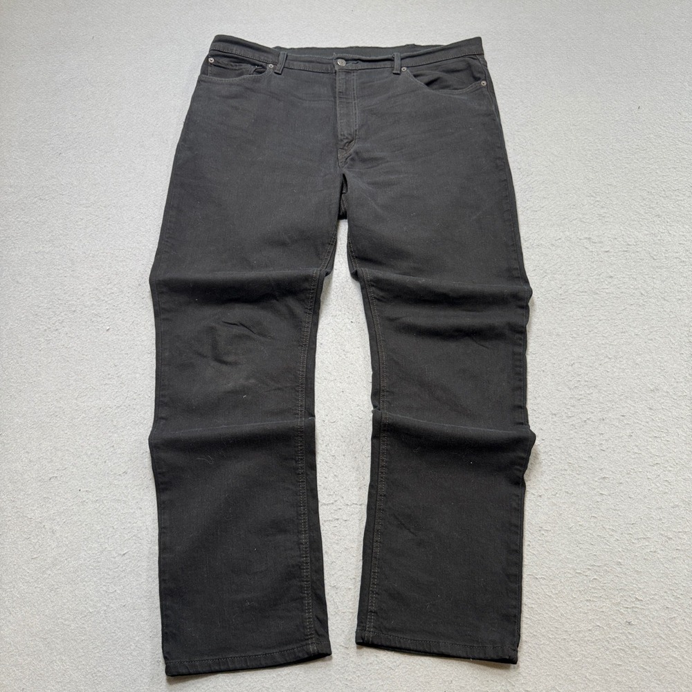 Levi's Jeans Men's 42x33 Black Denim Faded Tapered Leg Athletic Black Tab Casual